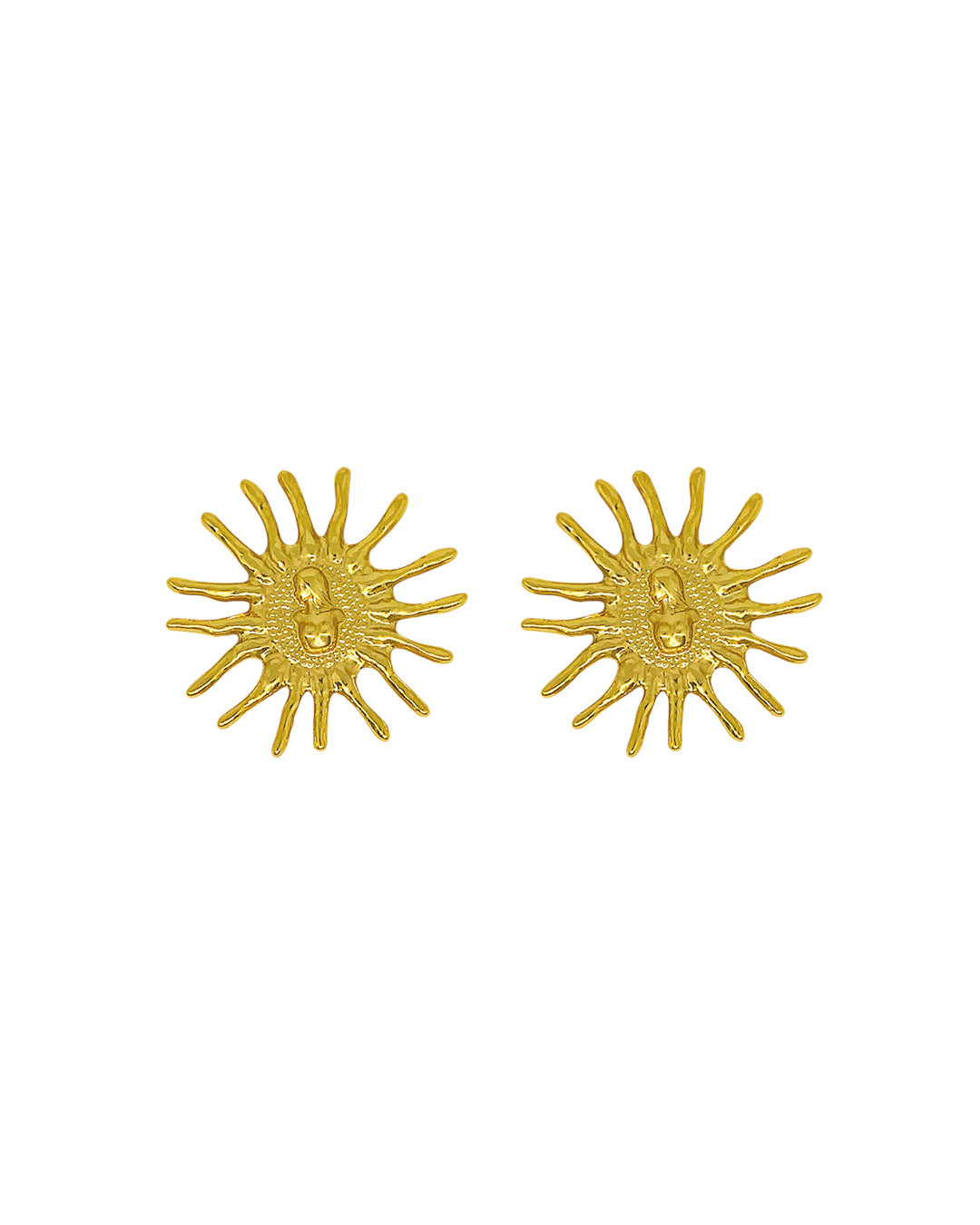 Gold Plated Zamak Handmade Earrings - Silver Plated Handmade Earrings, Aretes Bañados en Oro o Plata